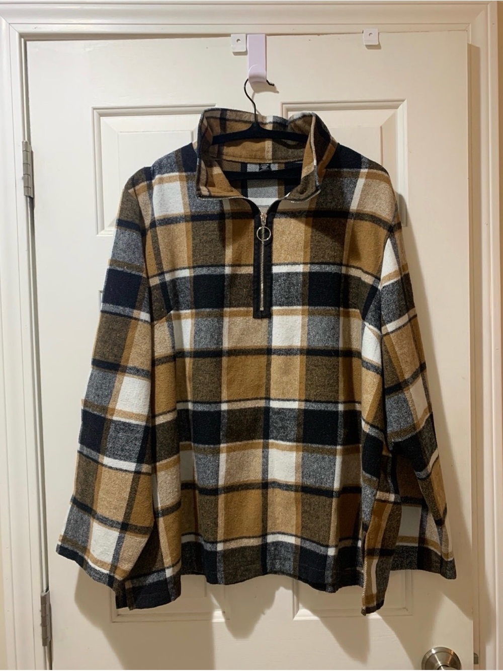 SHEIN 1/4 zip pull over flannel size 4X (runs small, see measurements).